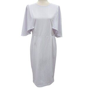 Grace Karin‎ Womens White Scoop Neck Bodycon Pencil Dress Size L